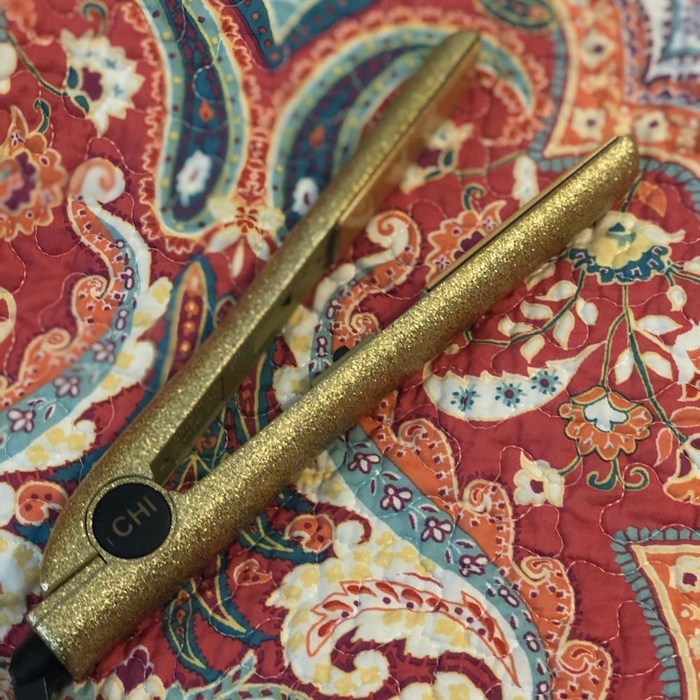 Gold Glitter CHI Straightener